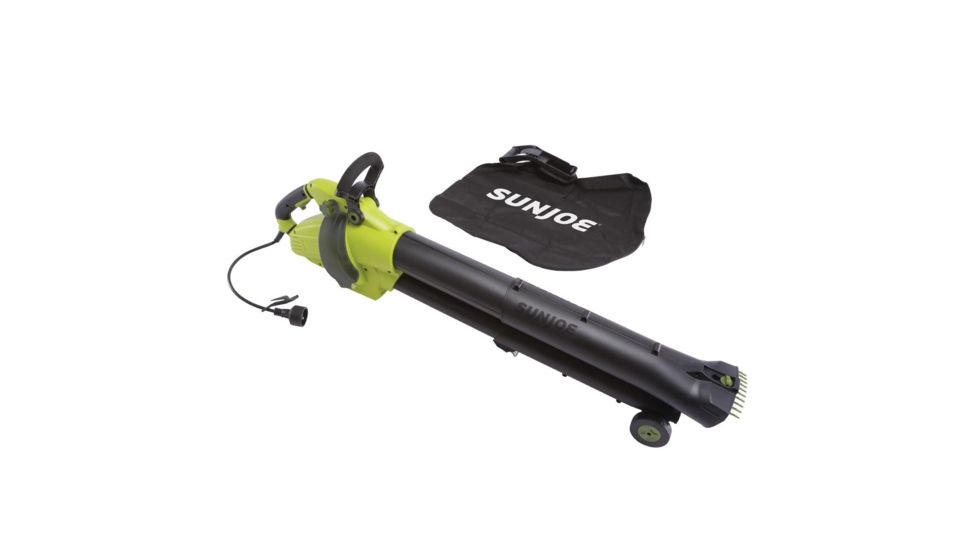 Sun Joe 3-in-1 Electric Blower - 250 MPH - 13 Amp - Vacuum Mulcher, Green SBJ702E