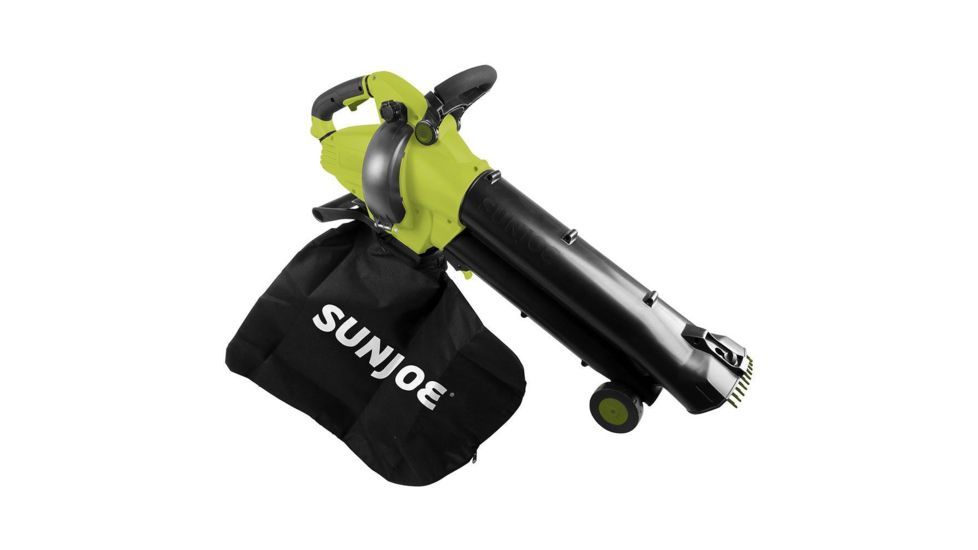 Sun Joe 3-in-1 Electric Blower - 250 MPH - 13 Amp - Vacuum Mulcher, Green SBJ702E