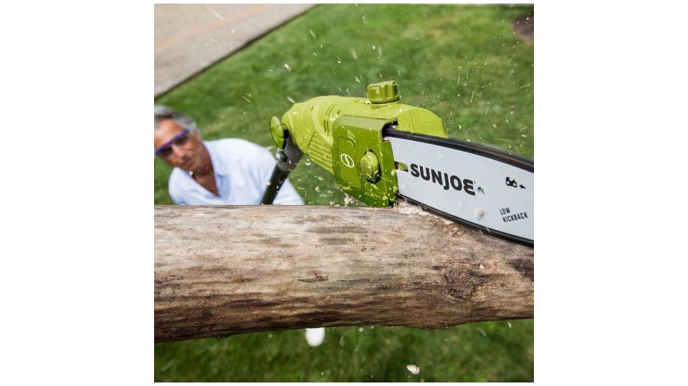 Sun Joe 8-Inch 6.5-Amp Electric Pole Chain Saw, Green SWJ802E
