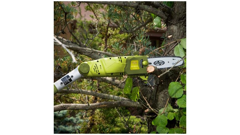 Sun Joe 8-Inch 6.5-Amp Electric Pole Chain Saw, Green SWJ802E