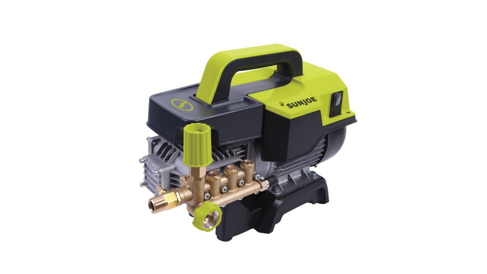 Sun Joe Cold Water Electric Direct Drive Crank Shaft Pressure Washer - 1300 PSI w/ Wall Mount, 2.15HP, 120V, Green SPX9004-PRO