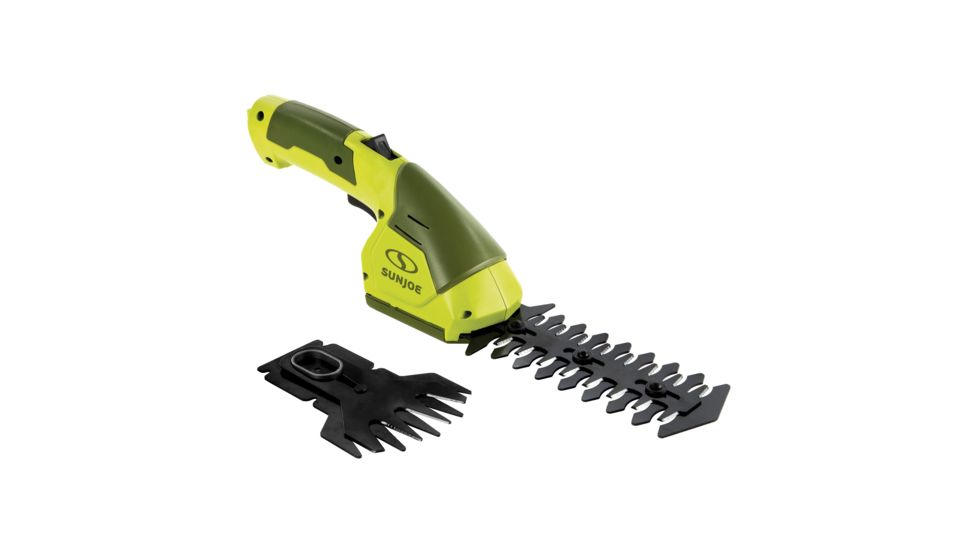 Sun Joe Cordless 2-in-1 Grass Shear / Hedge Trimmer w/ Extension Pole, Green HJ605CC