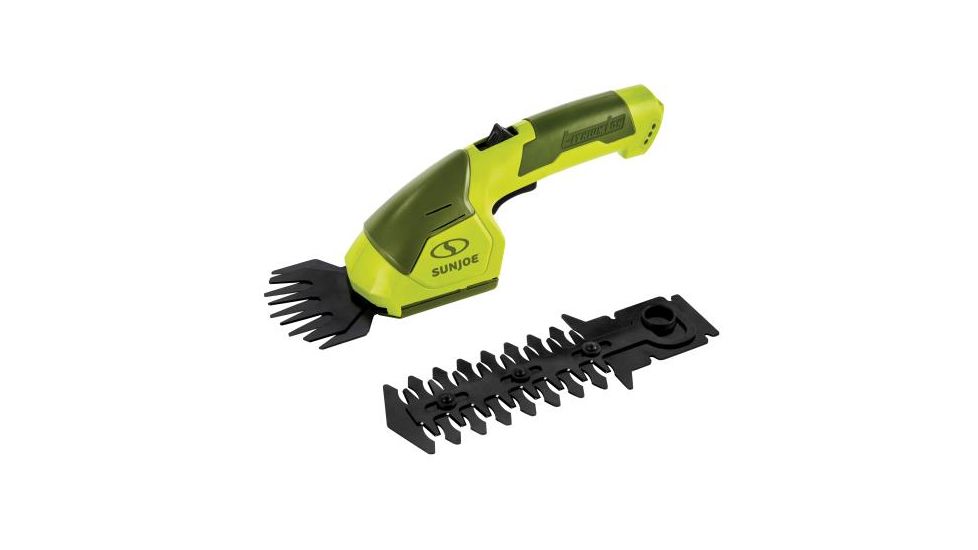 Sun Joe Cordless 2-in-1 Grass Shear / Hedge Trimmer w/ Extension Pole, Green HJ605CC