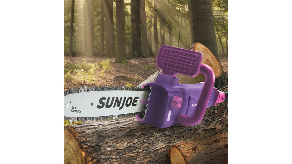 Sun Joe Electric Convertible Pole Chain Saw - 10in - 8.0A, Purple SWJ807E-PRP