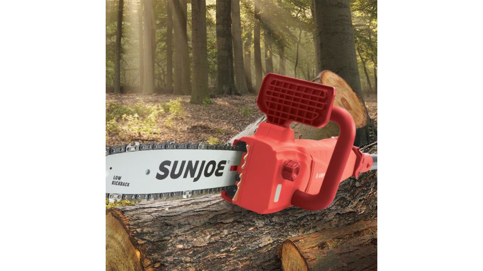 Sun Joe Electric Convertible Pole Chain Saw - 10in - 8.0A, Red SWJ807E-RED