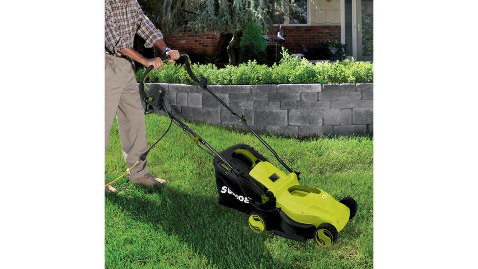Sun Joe Electric Lawn Mower - 12A, 13in, Green MJ400E
