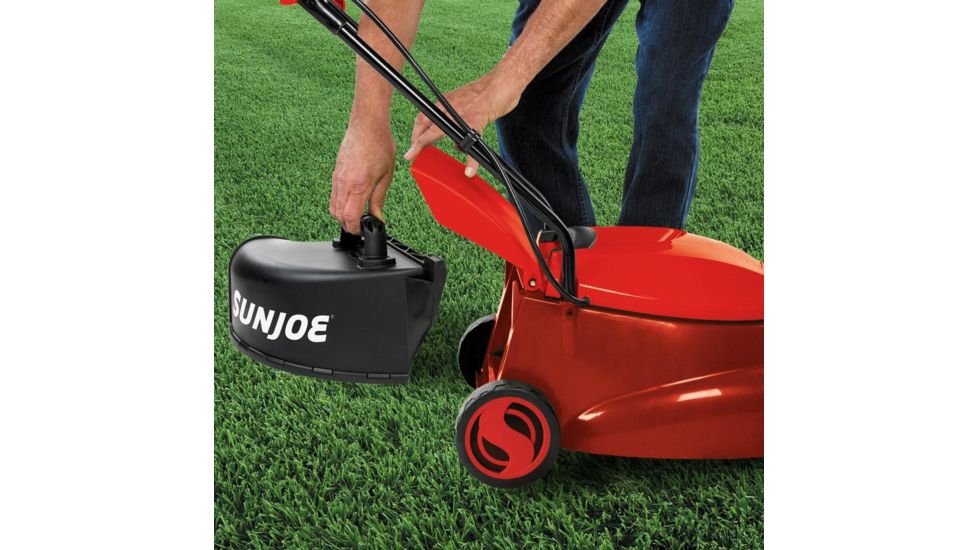 Sun Joe Electric Lawn Mower w/ Side Discharge Chute - 13A, 14in, Red MJ401E-PRO-RED