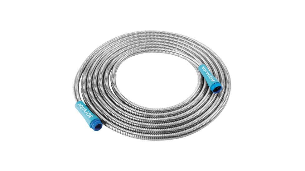 Sun Joe Heavy-Duty Spiral Constructed Stainless Steel Garden Hose, 25 ft AJSGH25