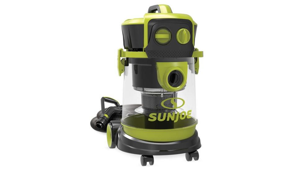 Sun Joe Industrial Motor Wheeled Wet/Dry Vacuum w/ Semi Transparent Tank - 3.5HP, 4Gal., Green SWD4000