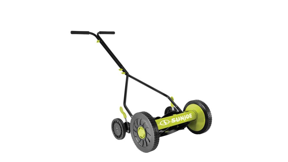 Sun Joe Manual Reel Mower, 14 inch, Quad Wheel, 9-Positions, Green MJ503M