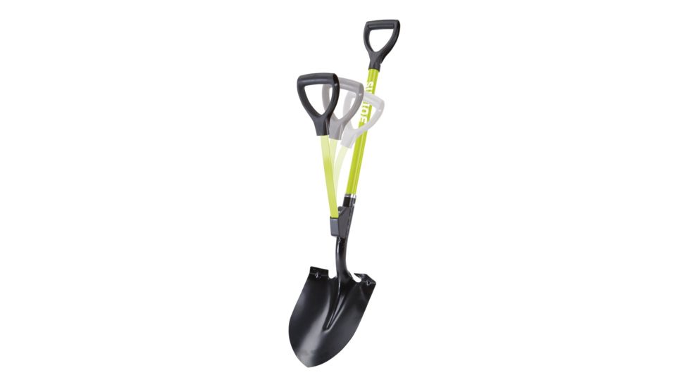 Sun Joe Shovelution Strain Reducing Utility Digging Shovel w/Spring Assist Handle - 44in, Round Point, D-Handle, Green SJ-SHLV06