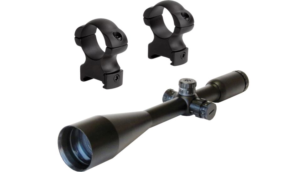 Sun Optics 42x60mm Fixed Long Range Scope CS41-4260 w/ 30mm High Steel Rings SM316