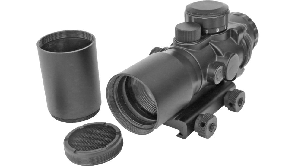 Demo,Sun Optics 4X32 Prismatic Illuminated Red Dot Sight w/Sunshade, Flashkill, Red/Green PS30432IR-DEMO