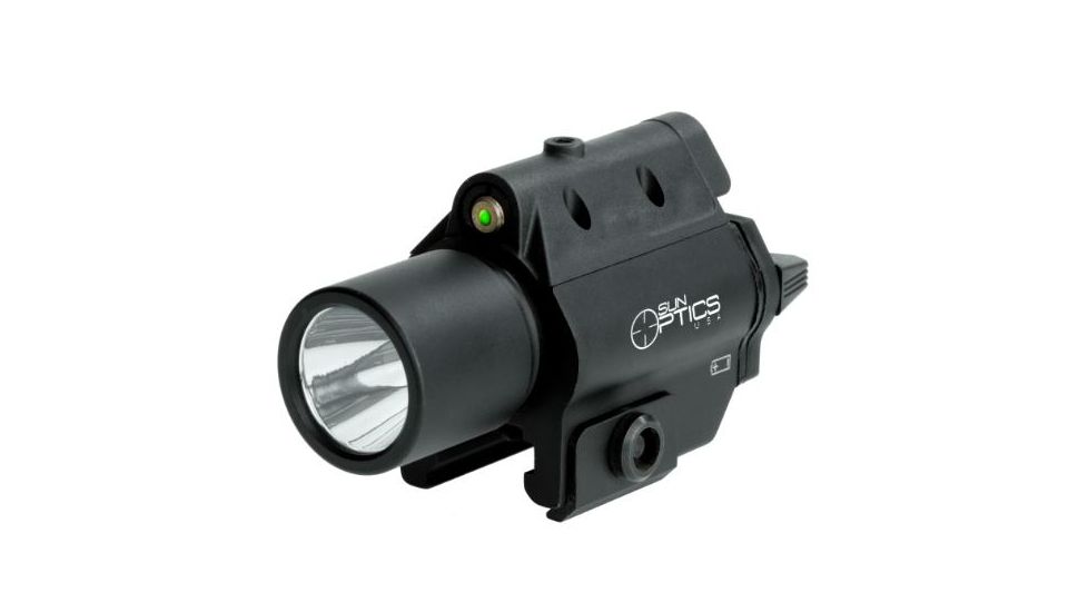 Sun Optics Compact Laser/Light, CR123A, White/Green Beam, Black, CLF-CLSG