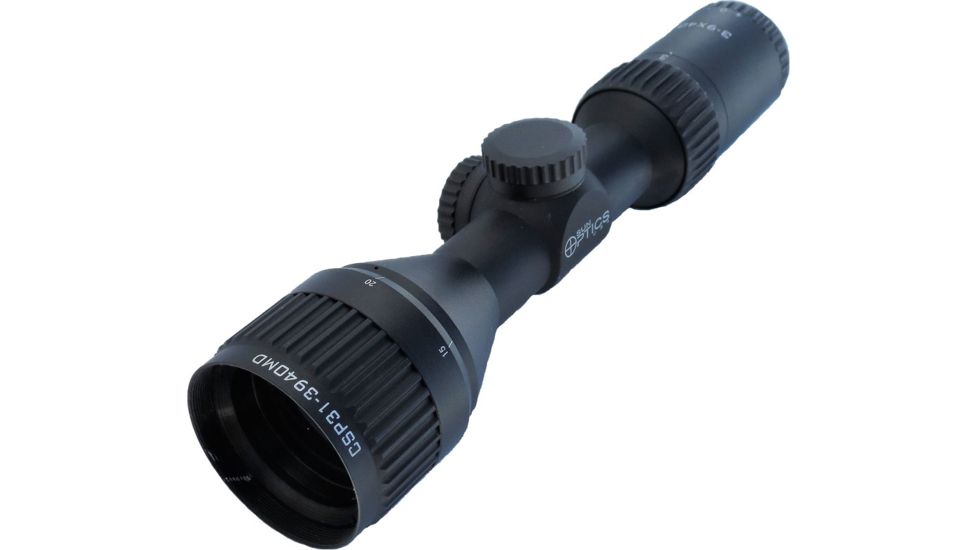 Sun Optics Shorty Forty II 3-9x40mm Mil-Dot Rifle Scope, Compact, Black, CS31-3940MD