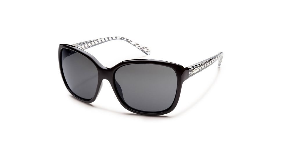 Suncloud Polarized Optics Cayenne (New) Sunglasses - Black Deco Frame, Gray Polarized Polycarbonate Lenses S-CYPPGYDC