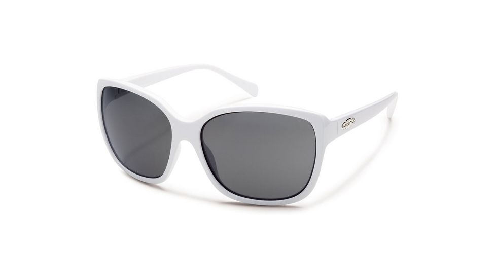 Suncloud Polarized Optics Cayenne (New) Sunglasses - White Frame, Gray Polarized Polycarbonate Lenses S-CYPPGYWT