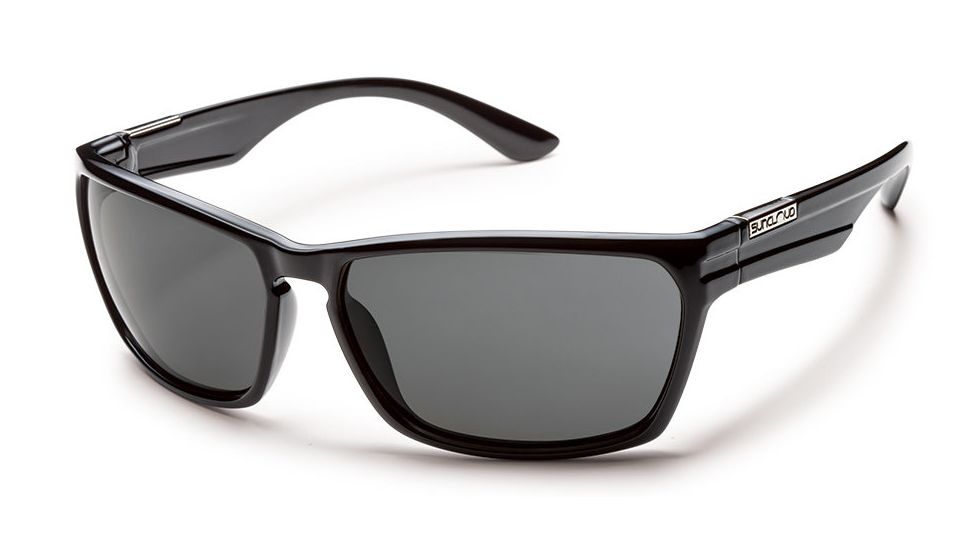 Suncloud Polarized Optics Cutout Sunglasses - Black Frame/Gray Polarized Polycarbonate Lens S-CTPPGYBK