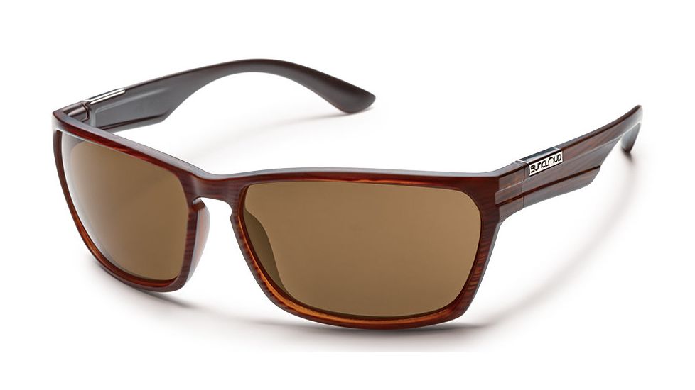 Suncloud Polarized Optics Cutout Sunglasses - Burnished Brown Frame/Brown Polarized Polycarbonate Lens S-CTPPBRBR