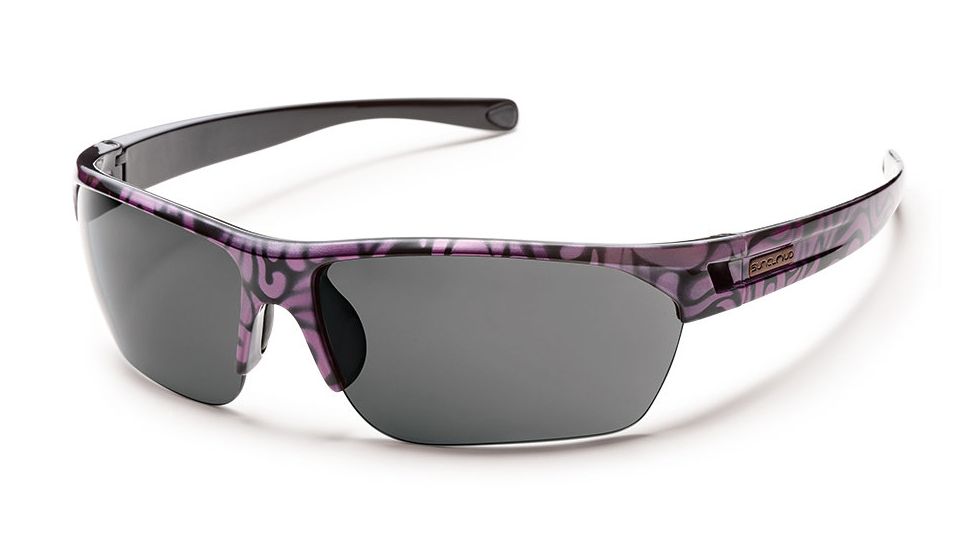 Suncloud Polarized Optics Detour Sunglasses - Purple Print Frame/Gray Polarized Polycarbonate Lens S-DTPPGYPR