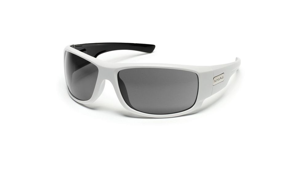 Suncloud Polarized Optics Impulse Sunglasses - White Backpaint Frame, Gray Polarized Polycarbonate Lenses S-IMPPGYWT