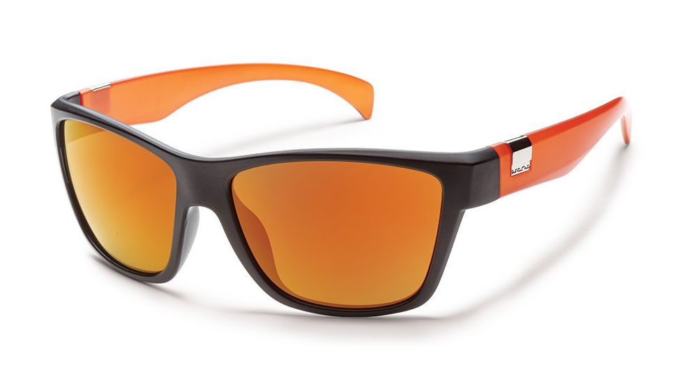 Suncloud Polarized Optics Speedtrap Sunglasses - Black Orange Frame/Orange Mirror Polarized Polycarbonate Lens S-SPPPOMBO