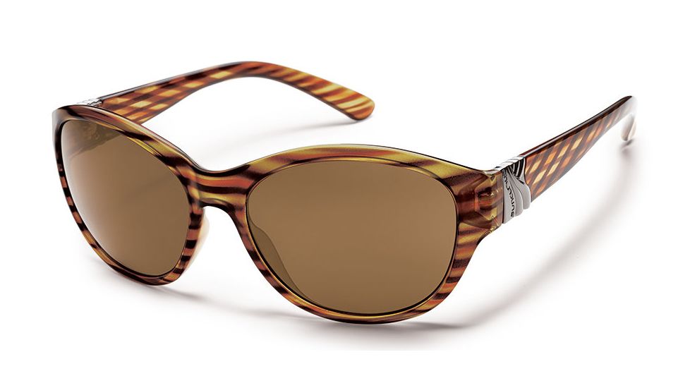 Suncloud Polarized Optics Twilight Sunglasses - Tortoise Stripe Frame/Brown Polarized Polycarbonate Lens S-TWPPBRTT