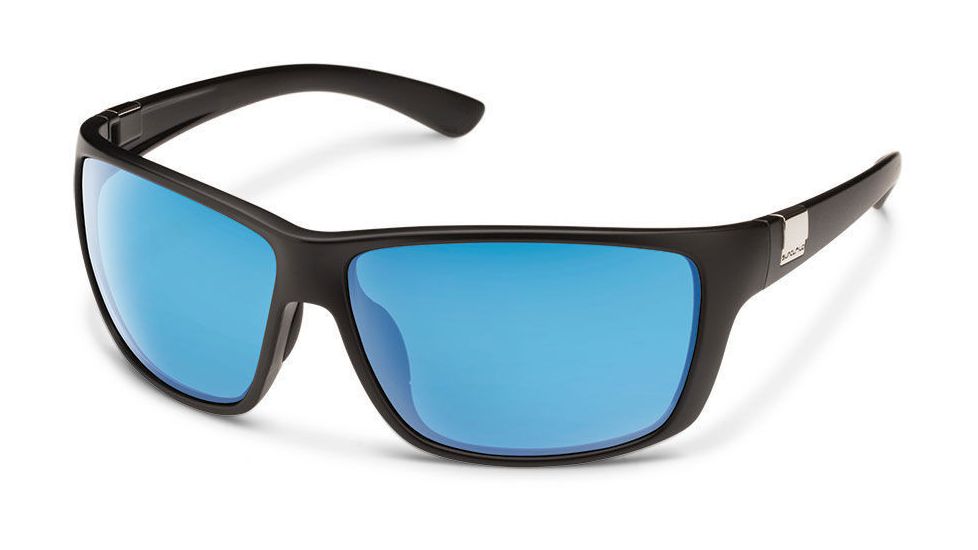 Suncloud Polarized Optics Councilman Sunglasses-Matte Black-Blue Mirror