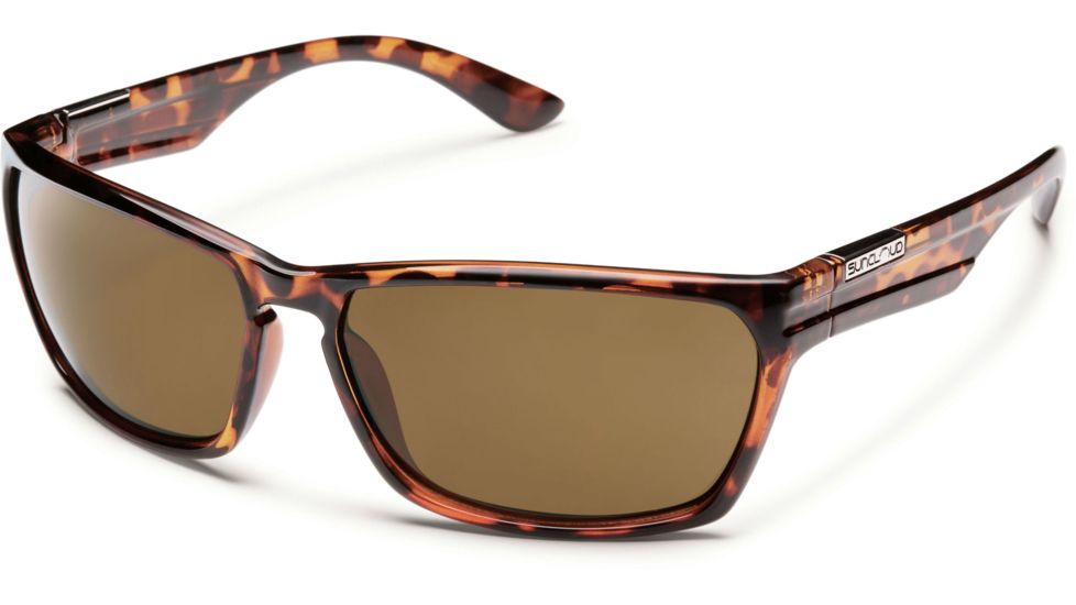 Suncloud Polarized Optics Cutout Sunglasses-Tortoise-Polarized Brown