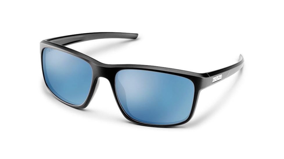 Suncloud Polarized Optics Respek, Color - Black, Lens Color - Polarized Blue Mirror, 202337807595X