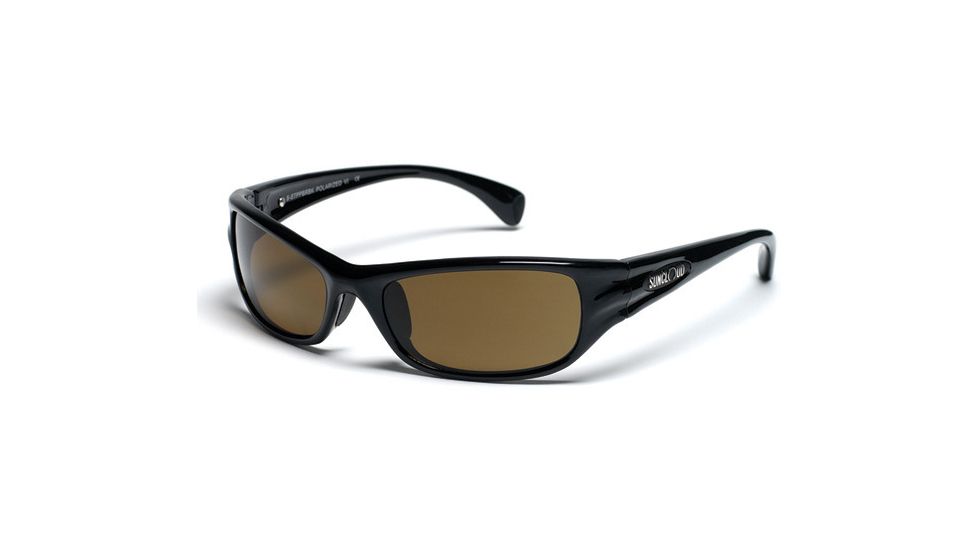 Suncloud Star Sunglasses, Black Frame, Brown Polarized Polycarbonate Lens S-STPPBRBK