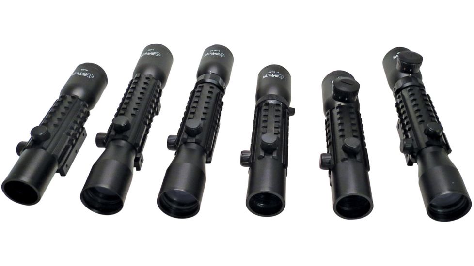 Sun Optics Tri Rail Rifle Scope2-6X28 Tactical W/Picatinny Acc. Mount Rails Mil Dot CS12-RM2628