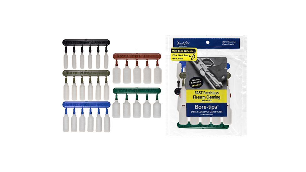 Swab-Its Multi-Size Gun Cleaning Value-Pack for .22cal, .30cal, .357cal, .40cal, .45cal Bore-tips, 417100