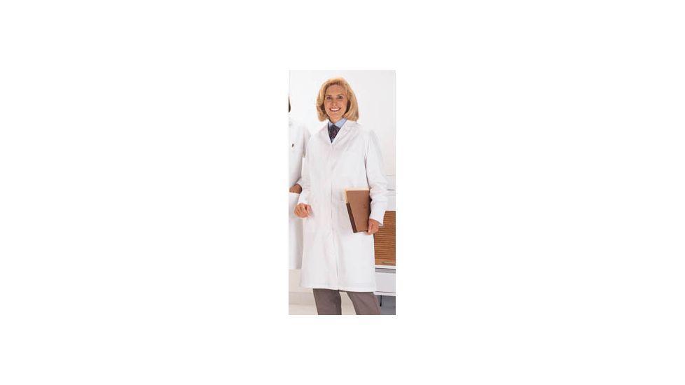 Superior Uniform Womens Polyester/Combed Cotton Poplin Lab Coats, WORKLON 438-3XL Labcoat Lady Wh Poplin 3XL