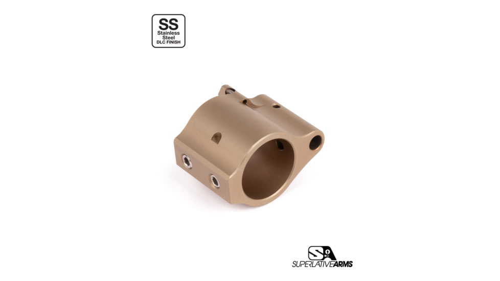 Superlative Arms Gas Block .750 in Solid Set Screw, DLC, Tan, SABO-DI-750ST