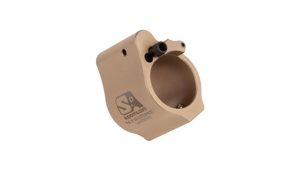 Superlative Arms Gas Block .750 in Solid Set Screw, DLC, Tan, SABO-DI-750ST