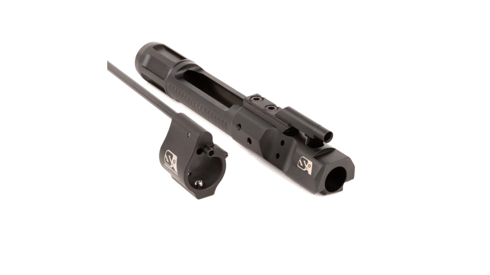 Superlative Arms Adjustable Gas Block DI Builders Kit, .750in Solid, Set Screw, Melonite, QPQ, DI Gas Block, Rifle Length, Melonite Gas Tube, Right Hand, Full Auto, Dark DLC Carrier, Black, SABO-DI-RFD-RM750SM