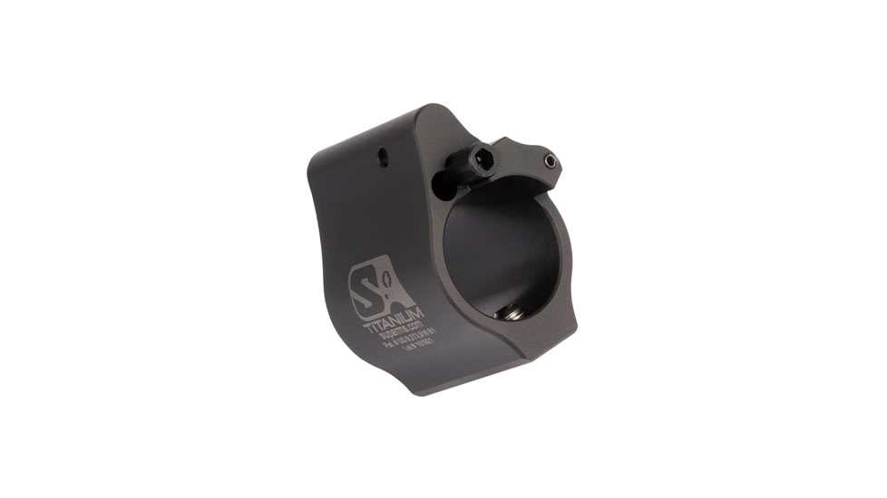 Superlative Arms Adjustable Bleed Off AR-15 Gas Block, .625in, Solid, Set Screw, DLC, Dark, SABO-DI-625SDT