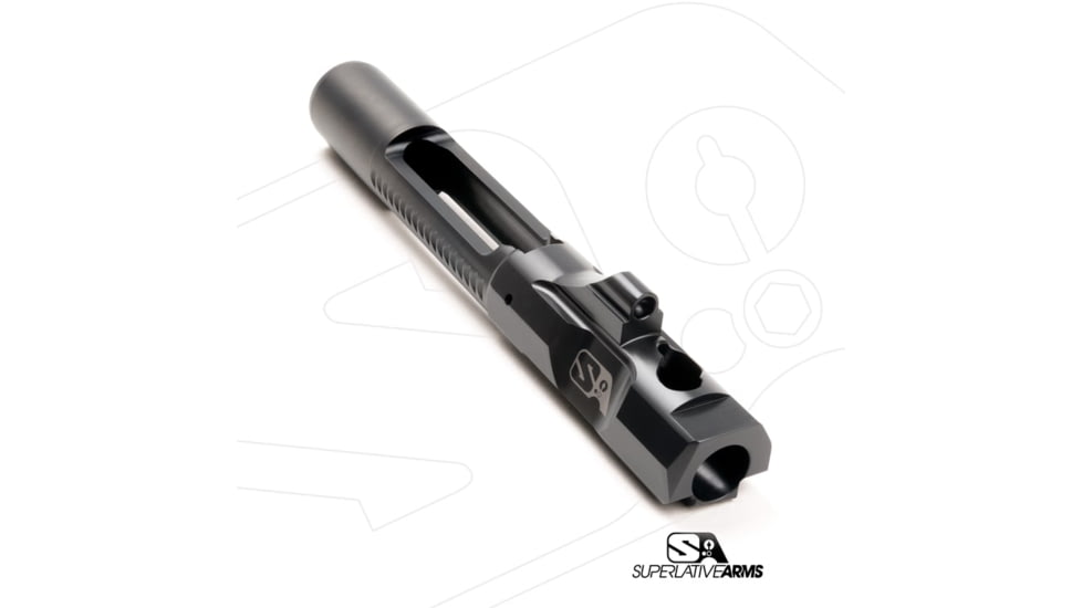 Superlative Arms AR-15 .750in Clamp On Adjustable Piston System, Clamp On, Melonite, QPQ, Piston Gas Block, Mid Length Op Rod, Right Hand, Full Auto, Dark DLC Carrier, Black, SABO-PS-RFD-M750CM