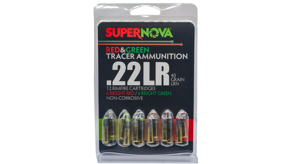 SUPERNOVA 22LR 40GR LRN GRN/RED Rifle Ammunition 12/60, PMSN22LR-MP