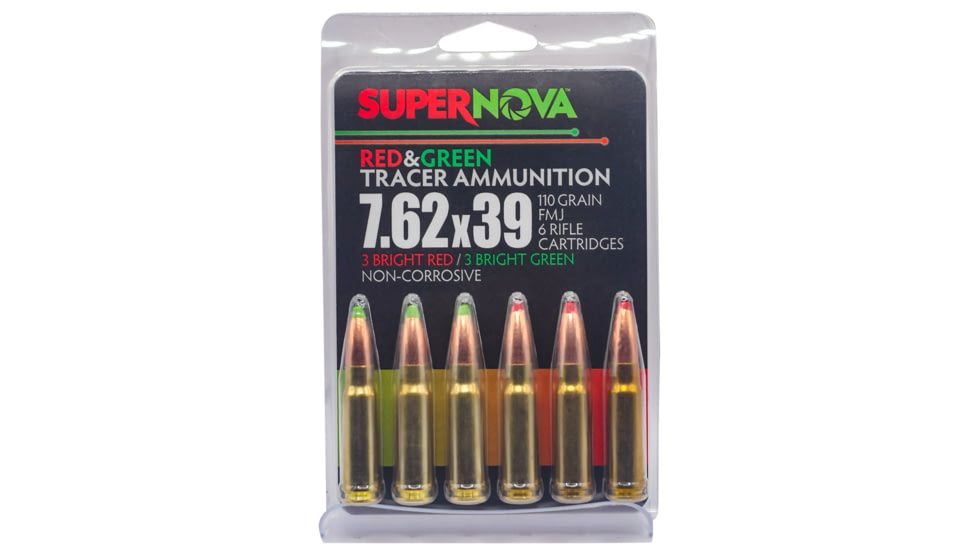 SUPERNOVA 762 110GR FMJ GRN/RED Rifle Ammunition 6/60, PMSN762-MP