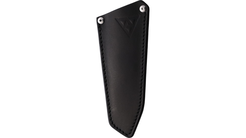Suprlativ Hella CF Fixed Blade Knife, 4.88in Overall, 2in Black PVD Bohler M390 Stainless Blade, Black Carbon Fiber Handle, Leather Sheath, SUP002