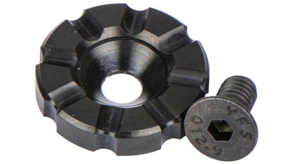 Sure Cycle Oversized Frag Bolt Release Button f/ Franchi Affinity Elite 12 &amp; 20 GA Shotguns, Black, S123589F