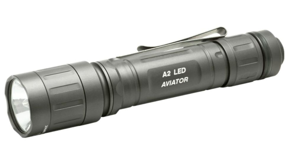 Surefire Aviator 2L Flashlight, Olive Drab, Dual Output, Red LED A2L-HA-RD