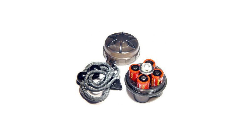 SureFire Spares Carrier, Holds 1 Lamp + 6 123A Batteries, Fits Lamps P60, P61, P90, P91, R30, R60, Clamshell