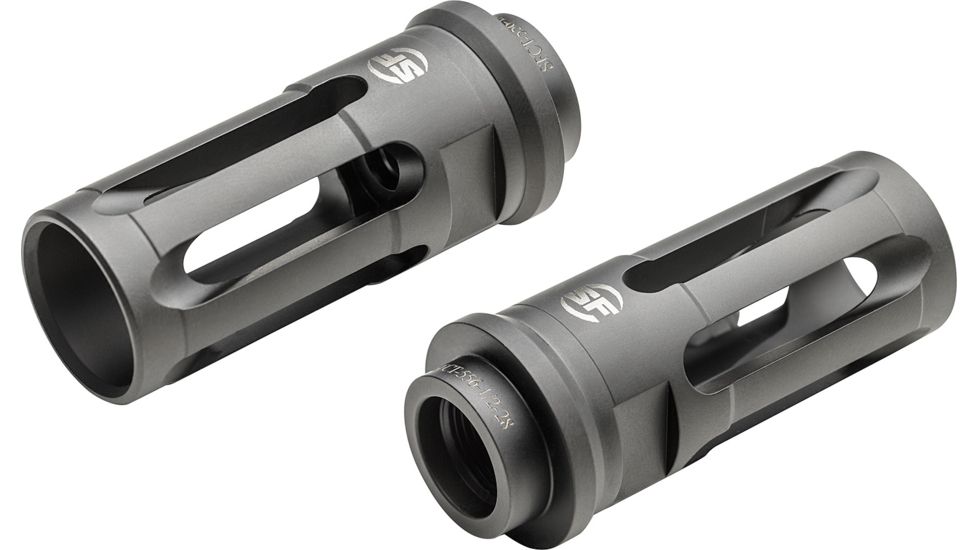SureFire Closed Tine Flash Hider For M4/M16/Ar Variants, Serves As Suppressor Adapter For Socom 5.56 Suppressors, Black, SFCT-556-1/2-28