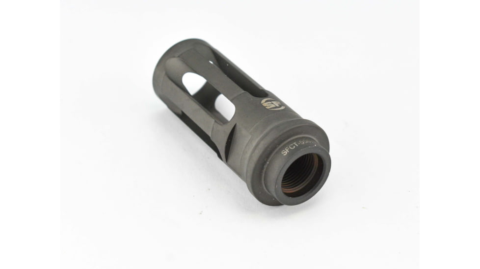 SureFire Closed Tine Flash Hider For M4/M16/Ar Variants, Serves As Suppressor Adapter For Socom 5.56 Suppressors, Black, SFCT-556-1/2-28