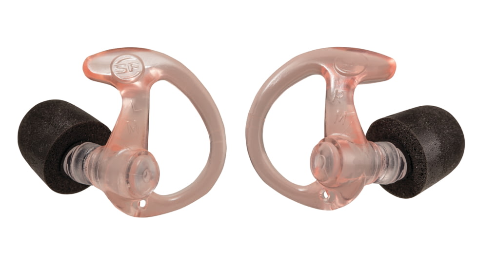 SureFire EP10 Sonic Defenders Ultra Max Full-Block Foam-Tipped Earplugs - 1 Pair, Clear, Small, EP10-SPR