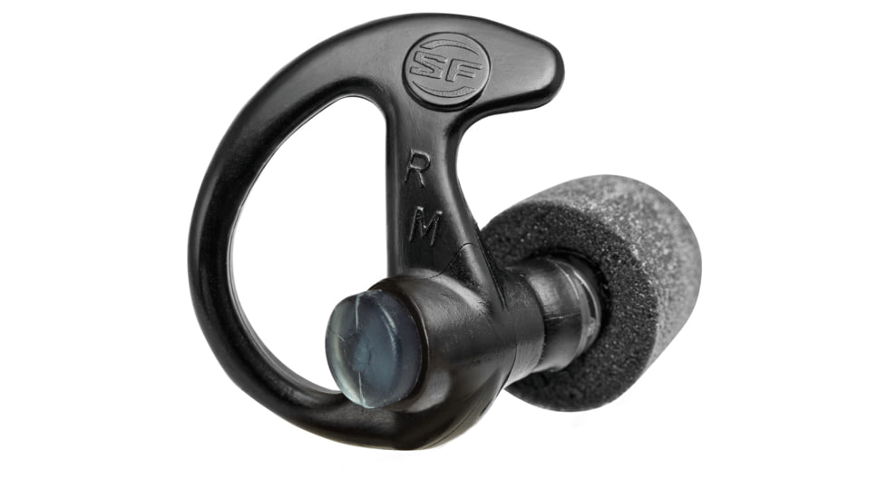 SureFire EP10 Sonic Defenders Ultra Max Full-Block Foam-Tipped Earplugs - 1 Pair, Black, Large EP10-BK-LPR