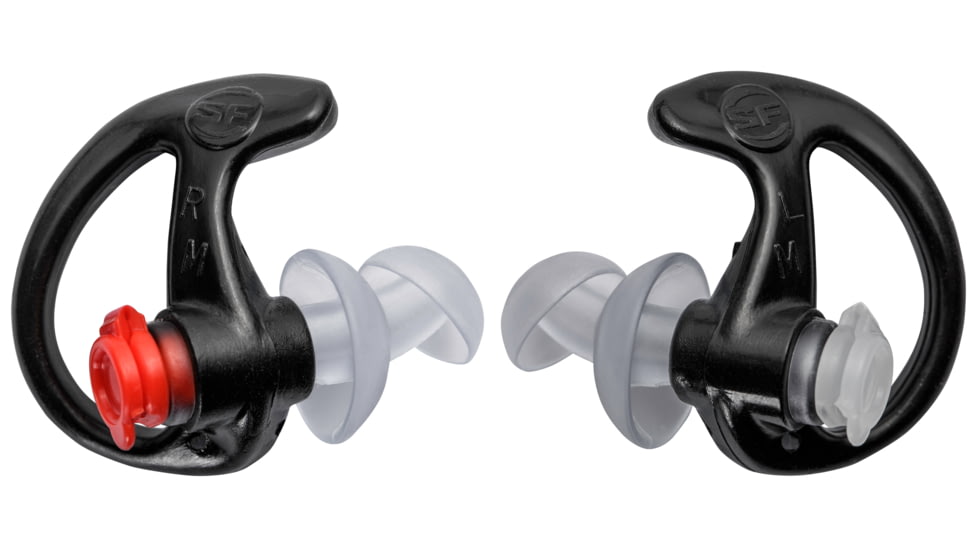SureFire EP3 Sonic Defender Earplugs, 1 Pair, Large, Black, EP3-BK-LPR